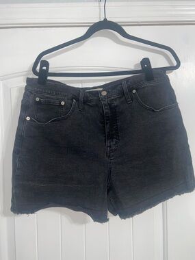 Madewell Black High Rise Denim Shorts